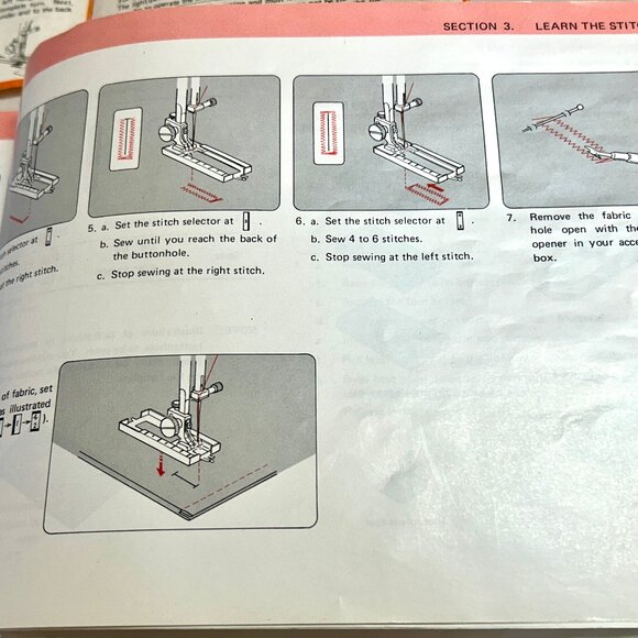 Kenmore sewing machine manual 385.1884180 and Stitch Insert - Acceptable Cond - Picture 6 of 8